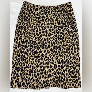 Leslie Stuart leopard print pencil skirt size 6